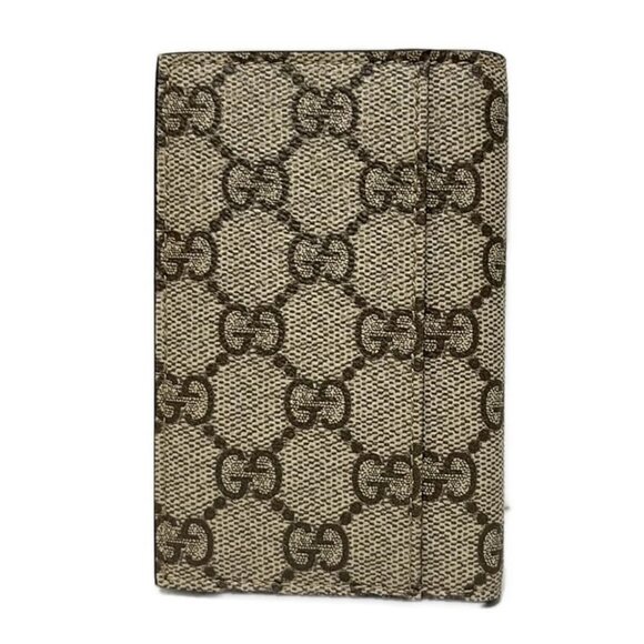 GUCCI GG Plus GG Supreme,GG Emblem,Long Card Case Beige Brown PVC - 425-081325 - Picture 2 of 4